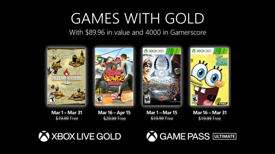 Xbox Live Gold Marzo 2022