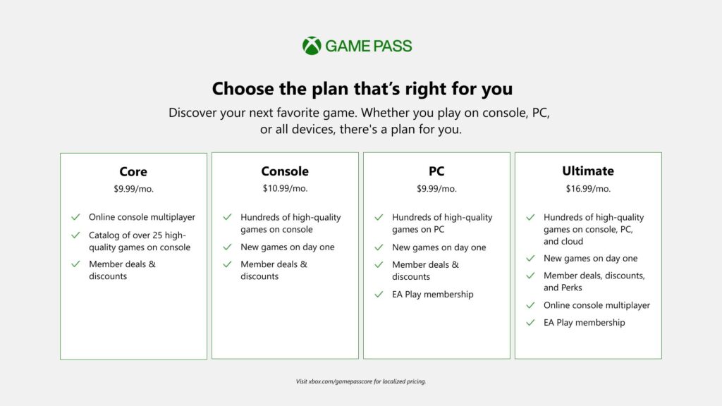 Xbox Game Pass Core sostituirà Xbox Live Gold dal 14 Settembre 2